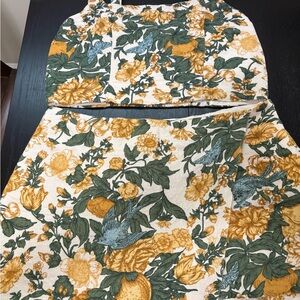 Abercrombie scarlett linen blend Floral Two-Piece Set skort and top